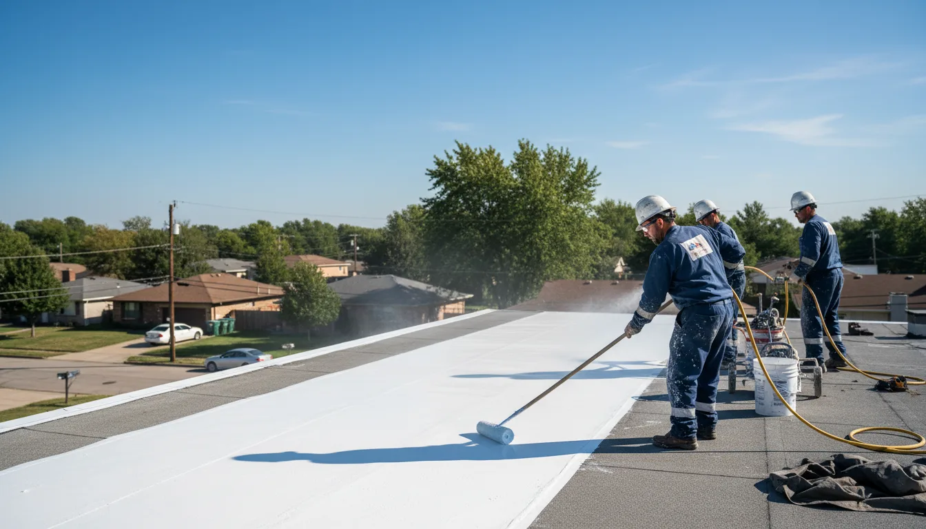 Commercial roof coating in Mercedes, TX near me